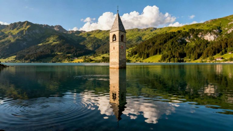 Curon Venosta: scopri la chiesa sommersa con il campanile nel lago