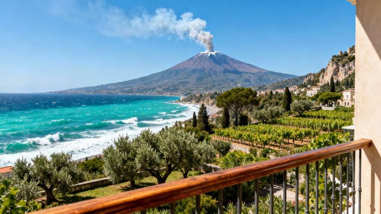 Panorama mozzafiato sull'Etna e il mare: scopri il Balcone di Sicilia a Taormina